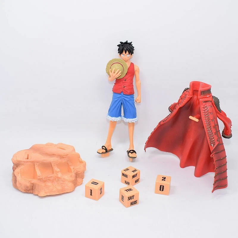 Anime One Piece Monkey D Luffy Perpetual Calendar PVC Figure