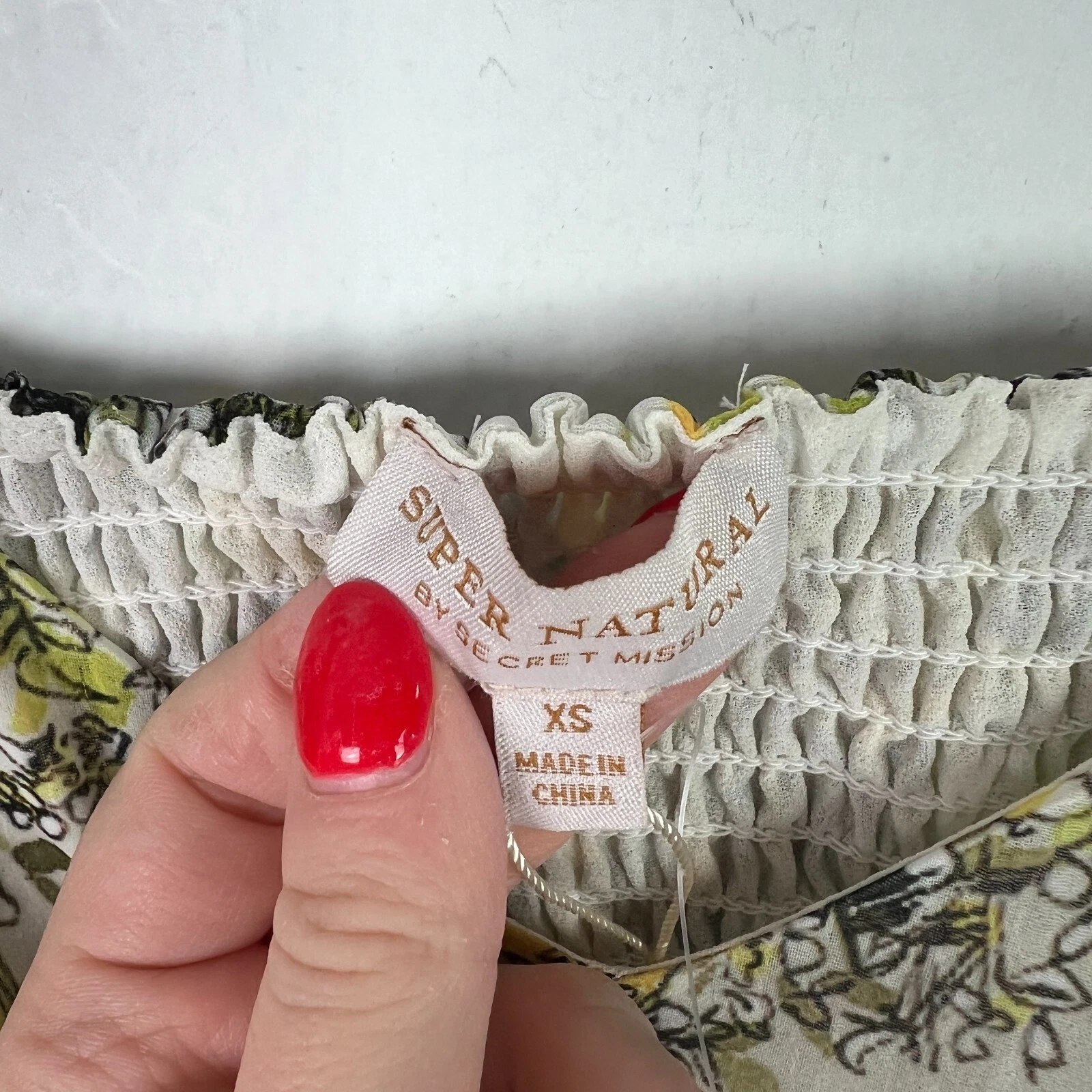 UNDERCOVER Mini abito floreale nuovo con etichette Secret Mission Super Natural Benazir taglia XS NUOVO