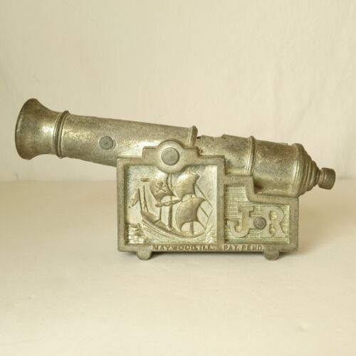 VTG JR Callen Aluminum Cannon Jolly Roger Metal Toy Ships Pirates - Picture 4 of 9