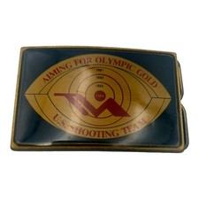 Vintage Aiming For Olympic Gold U.S. Shooting Team 1981-1984 Belt Buckle