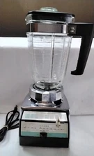 Sears Lady Kenmore 8 Speed Blender model 600 Silver & Black Retro