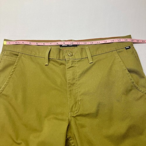 VANS Mens Authentic Relaxed Fit OLIVE GREEN Chinos Flat Front Pants Size 36 - Picture 11 of 14