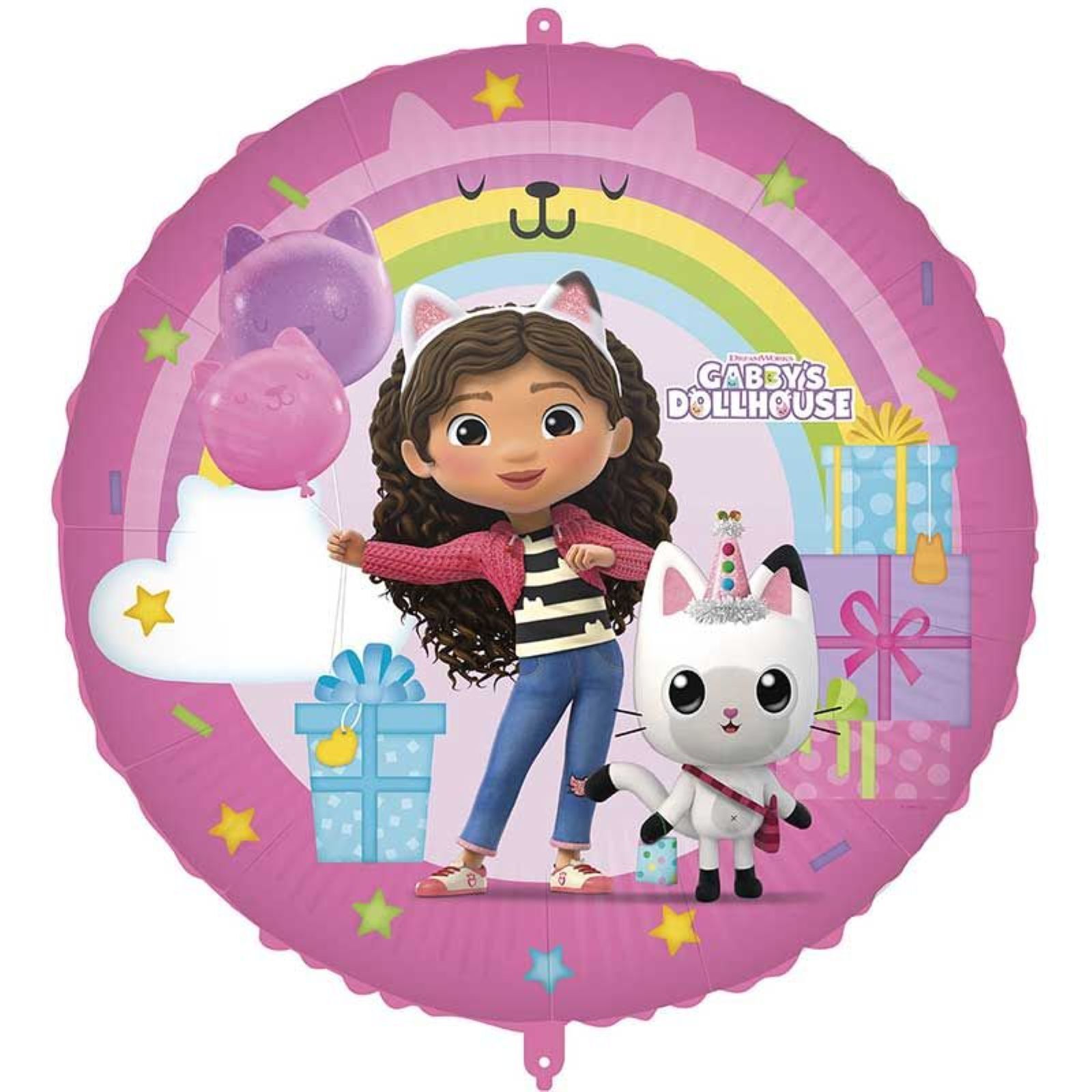 Gabbys Dollhouse Party Balloon Pink Lilac Doll Birthday Party Decoration Foil