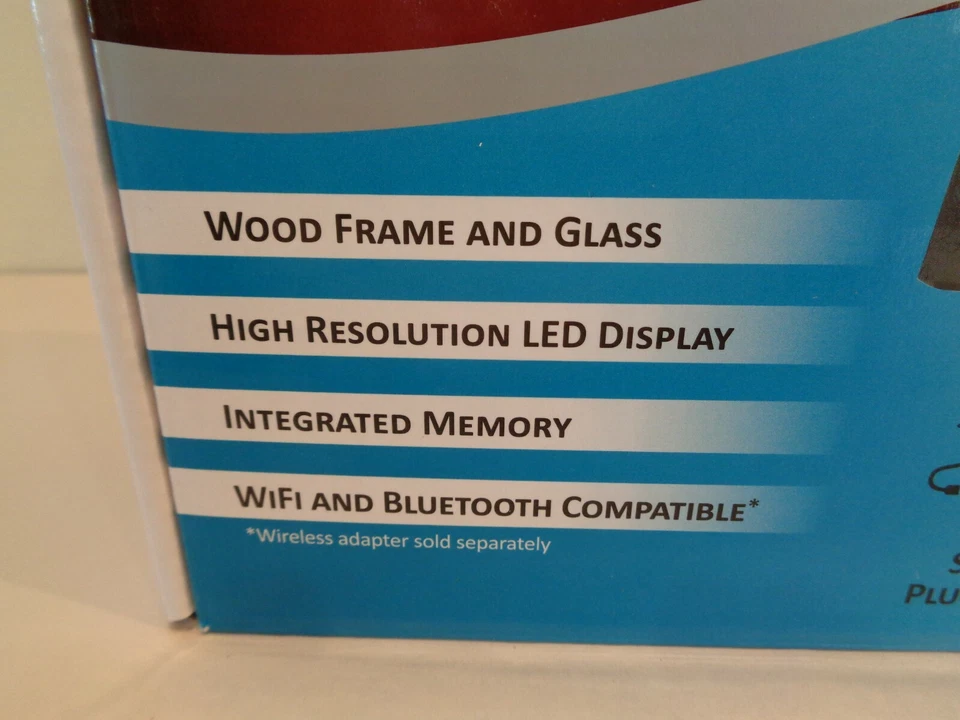 Panimage by Pandigital New LED DIGITAL PHOTO FRAME 8" 1600 Images Wood Frame - Image 3 of 4