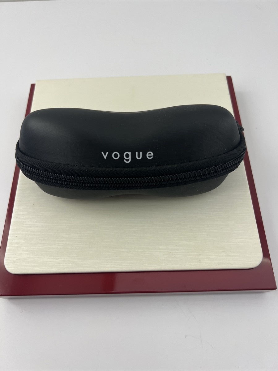 NEW! Vintage VOGUE Sunglass Case Vintage VOGUE Eyeglasses Sunglasses Zip Up Hard Case Black  main image 3