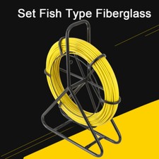 Fish Tape Puller Fiberglass 6mm 328ft Reel Wire Cable Running Duct Rodder