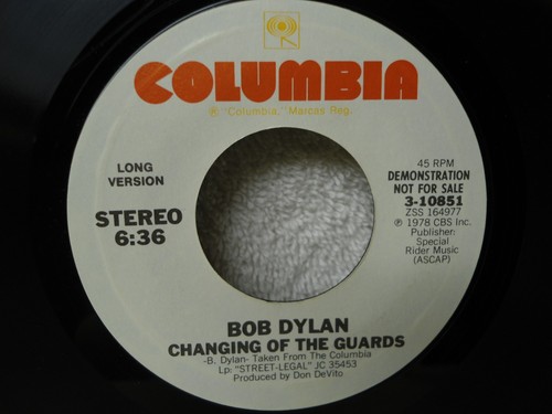 Bob Dylan 45 Changing Of The Guards Very Clean 1978 WLP Orig! - 第 2/5 張圖片