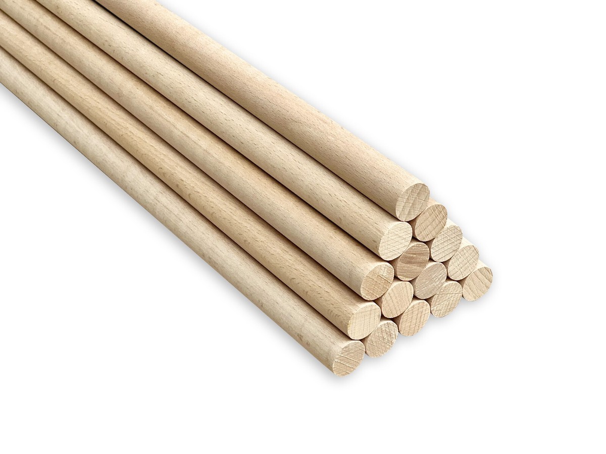 NBEADS Holzzylinder-Set – 5 Größen, 50 Stück, Unbehandelt Aus Buchenholz Für Bastelprojekte