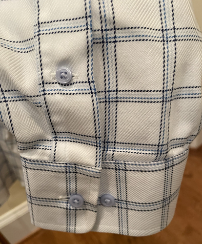 PAUL FREDRICK NWT Classic Fit Non-Iron Cotton Dress Shirt Size 17. 5- 34 - Picture 7 of 9