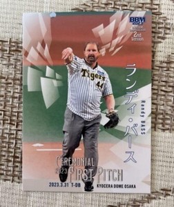 記念グッズ Randy Bass Memorial Card Randy Bass SIGNED BBM JAPANESE