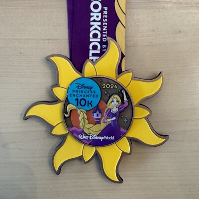 RunDisney Rapunzel 10k Princess Half Marathon Weekend Medal 2024 WDW
