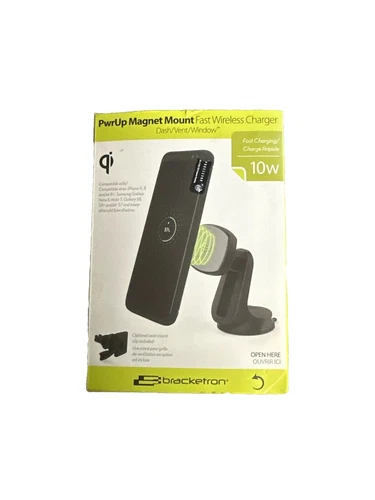 Bracketron PwrUp Qi Magnet Mount Fast Wireless Charge  BT2-653-2 Block - Picture 1 of 8