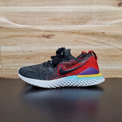 Nike Epic React Flyknit 2 Red Black Sneakers Women's Size 5.5