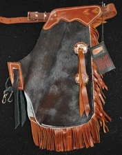 Custom Made Leather Kid's Chinks/Hair On Hide Kid's Chaps/Quick Ship Made in USA
