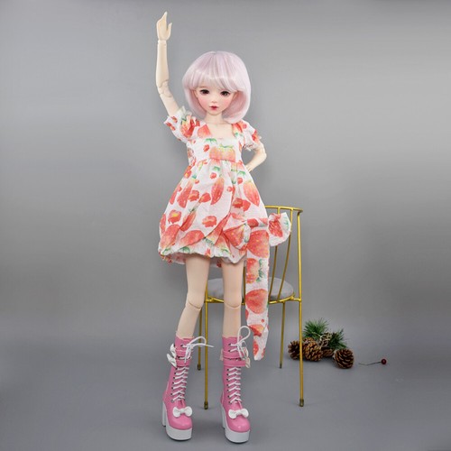 Muñeca Bjd De 56Cm Empalme Esférico Cuerpo Femenino Juguete Bricolaje Falda Rosa - Picture 4 of 24