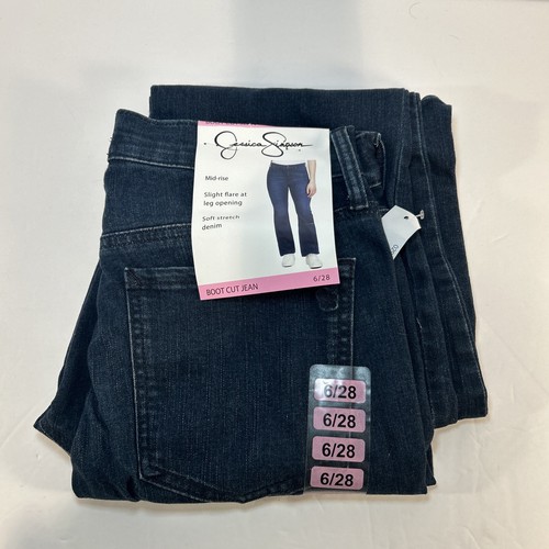 NWT Jessica Simpson Womens Mid Rise Soft Stretch Boot Cut Jeans Size 6/28