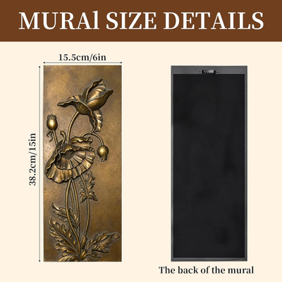 Antique Bronze Floral Wall Sculpture - Elegant Tulip & Rose Décor