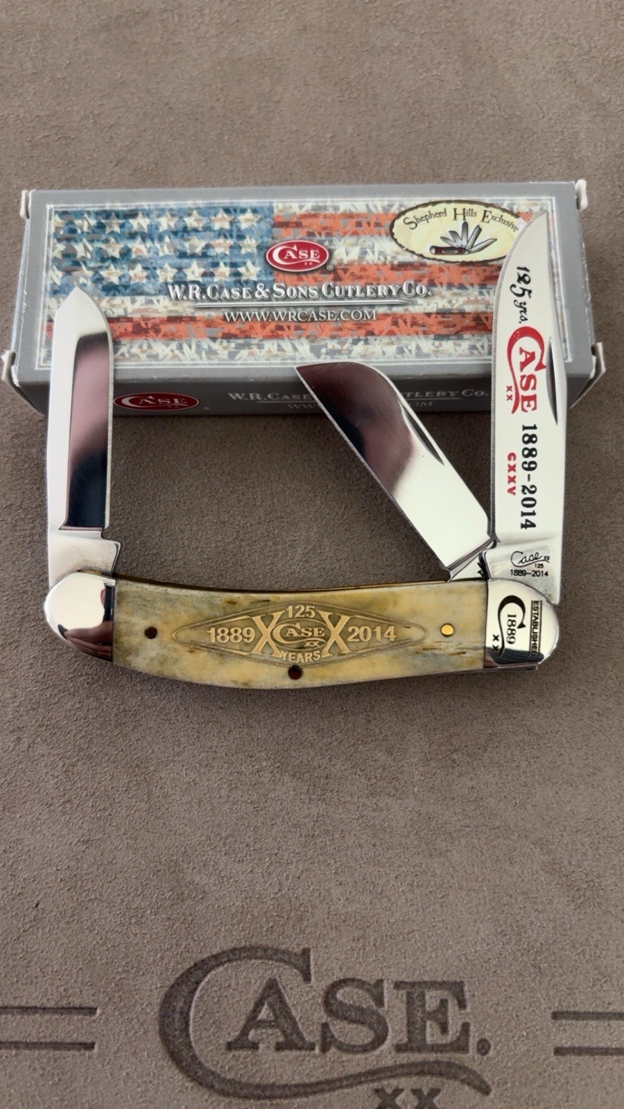 Case XX Sowbelly Olive Green 125th Anniversary