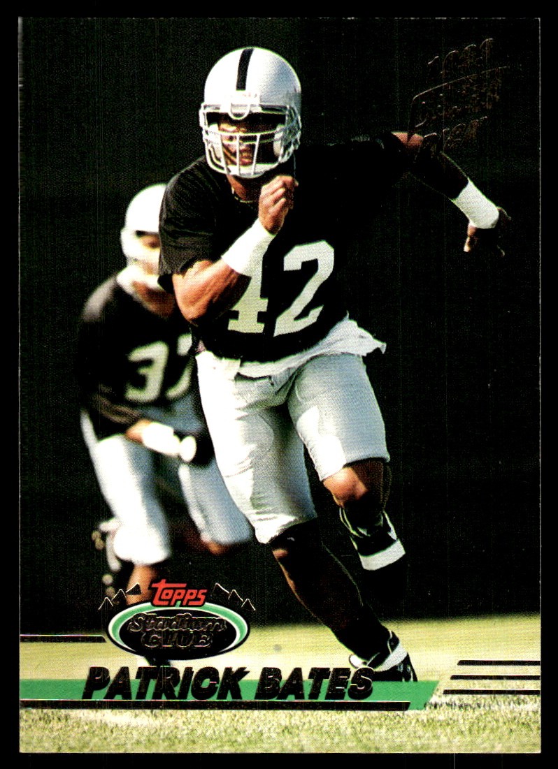 Patrick Bates 1993 Stadium Club #217 Raiders READ FREE SHIPPING AutographDen