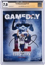 Tom Brady Patriots Signed September 10, 2023 Tom Brady Day CGC 7.0 Program