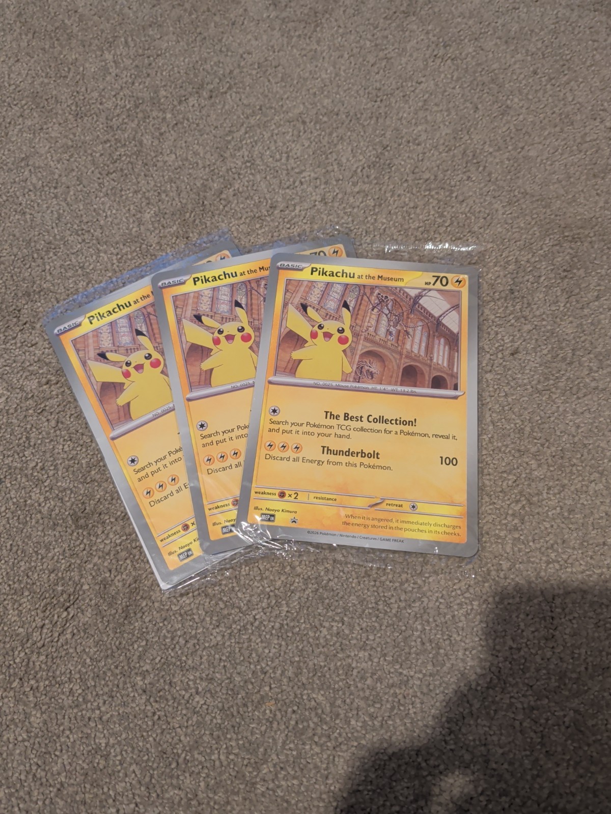 Pokémon TCG Pikachu At The Museum SEALED Promo Card Jumbo
