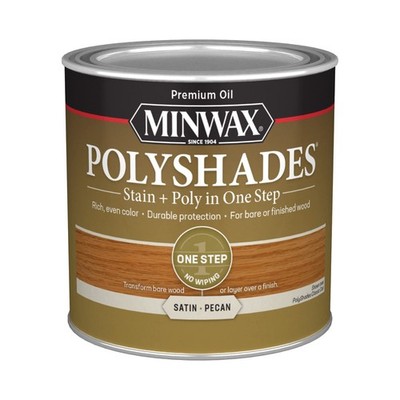 Minwax PolyShades 1 2 Pint Pecan Oil Based Wood Stain and Polyurethane Finish
