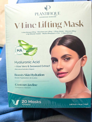 Plantifique V-Line Lifting Mask 20 Pack Hyaluronic Acid Aloe Vera Seaweed