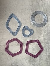 Creative Memories Custom Cutting System FRAMES LOT Heart Circle 5 Piece