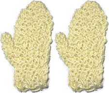 2 Pack 100 Natural Exfoliating Sisal Fiber Loofah Glove Mitt Mitten - Bath