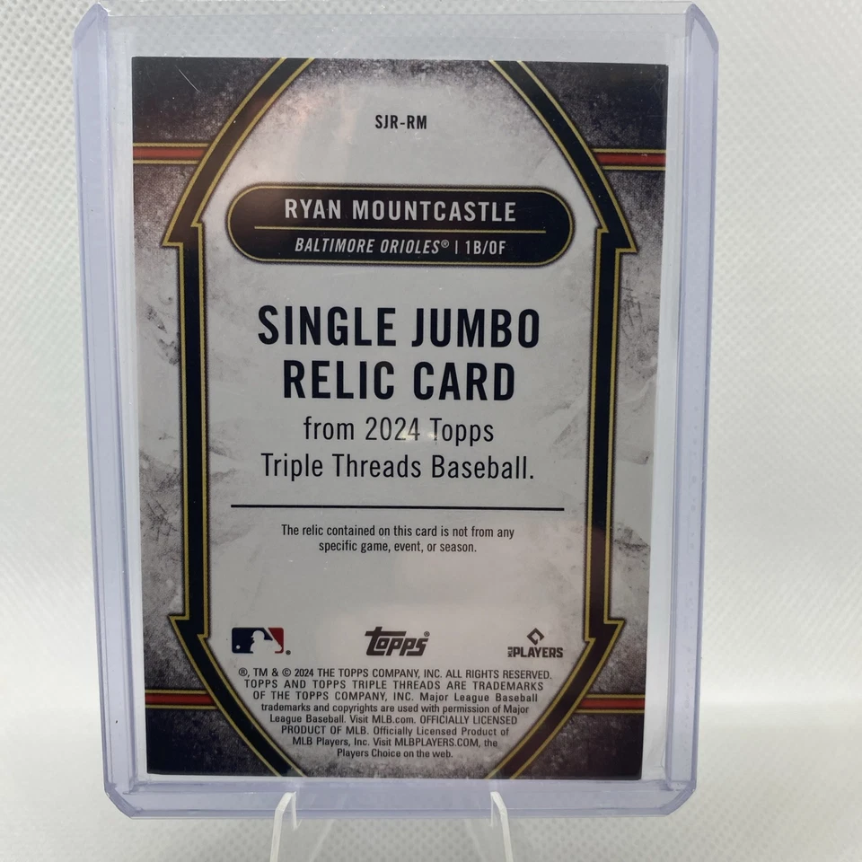 2024 Topps Triple Threads RYAN MOUNTCASTLE Single Jumbo Relic #SJR-RM 24/27 - Image 2 of 2