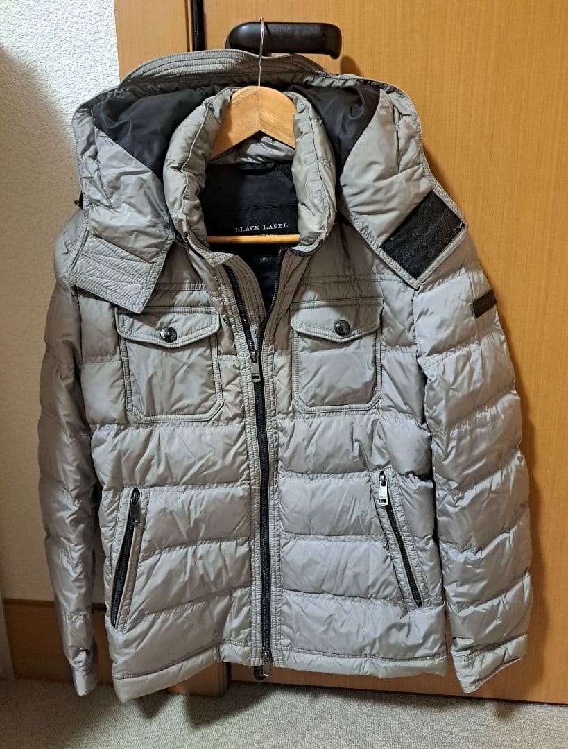 BURBERRY BLACK LABEL Down Jacket Size M Silver Gray From Japan thumbnail 21