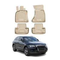 Omac Gummimatten FußMatten FüR Audi Q5 8RB 2008-2017 TPE Automatten Beige 4X