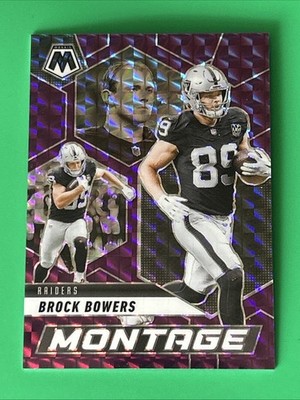 2025 Panini Mosaic BROCK BOWERS Purple Mosaic MONTAGE Raiders /49