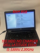 DELL LATITUDE E5550 I5-5300U 2.30GHz NO HDD NO CHARGER LAPTOP