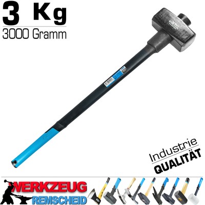 Profi Vorschlaghammer Schlosser Hammer Werkstatt Fäustel Fiberglas 3000g / 3 Kg
