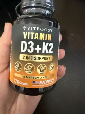 VitBoost Vit K2  Plus Vitamin D3 - 120 Capsules