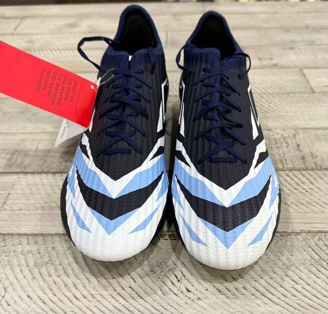 Lotto Tacchetti Calcio Uomo Solista 200 Vl FG Navy Bianco Azzurro Taglia 7 5