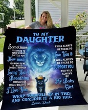 Daughter unique Blanket from Dad, Daughter special Birthday, Christmas Present