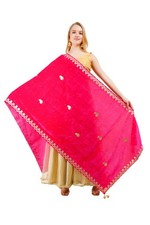 Way2Like Velvet Dupatta Gota Patti Work Chunni Ethnic Hijab Scarf Wrap Wedding