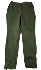NY C Womens M Pull On Pants Elastic Waist Tapered Green New York  Company