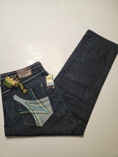 Vintage Y2K Akademiks Trev Stitch Raw Designer Baggy Jeans AKDMKS Mens 44x33 NWT