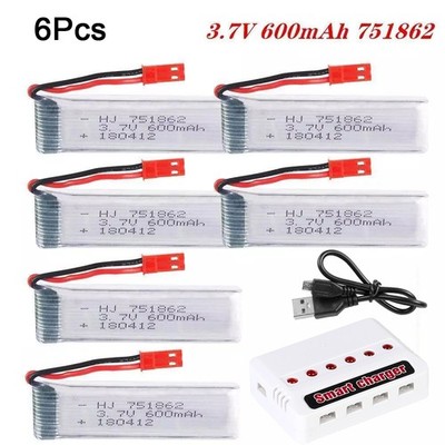 3.7V 600mAh Lipo Battery For Syma S032G Udi U818A WLtoys V959 V929 RC Helicopter