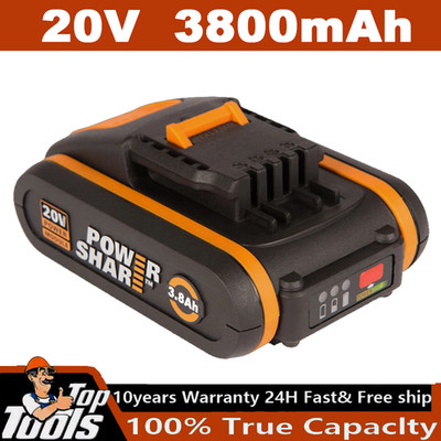 Akku Für Worx 20V 3.8Ah Lithium-Ionen PowerShare WA3553 WA3550 WA3551.1 WA3572