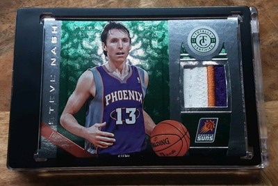 Steve Nash 2013-14 Panini Totally Certified Game Worn Prime Patch /5 Emerald..