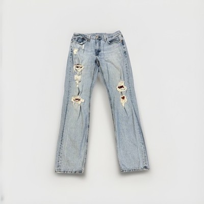 Levi's 541 Jeans Mens 34x34 Blue Rinse Denim Zip Fly Patches