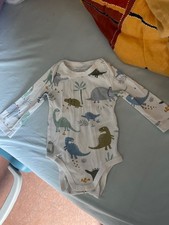 Tchibo Dinosaurier Strampler Weiß Gr. 74/80 