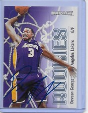Basketball Card IP auto NBA DEVEAN GEORGE 1999-00 Impact rookie LA Lakers