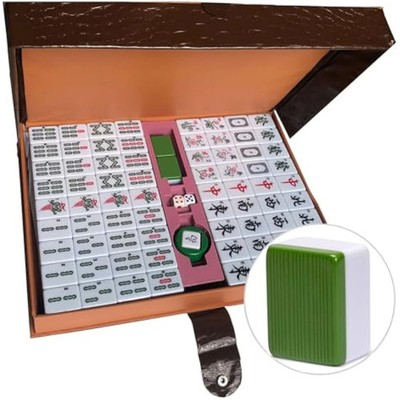 LANYOTA Mahjong Set, Chinesisches Mahjong Spiel Set mit Tragereise
