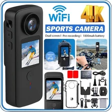 New 4K Ultra HD Action Camera WiFi Sport Cam 30M Waterproof For Insta360 X3 360