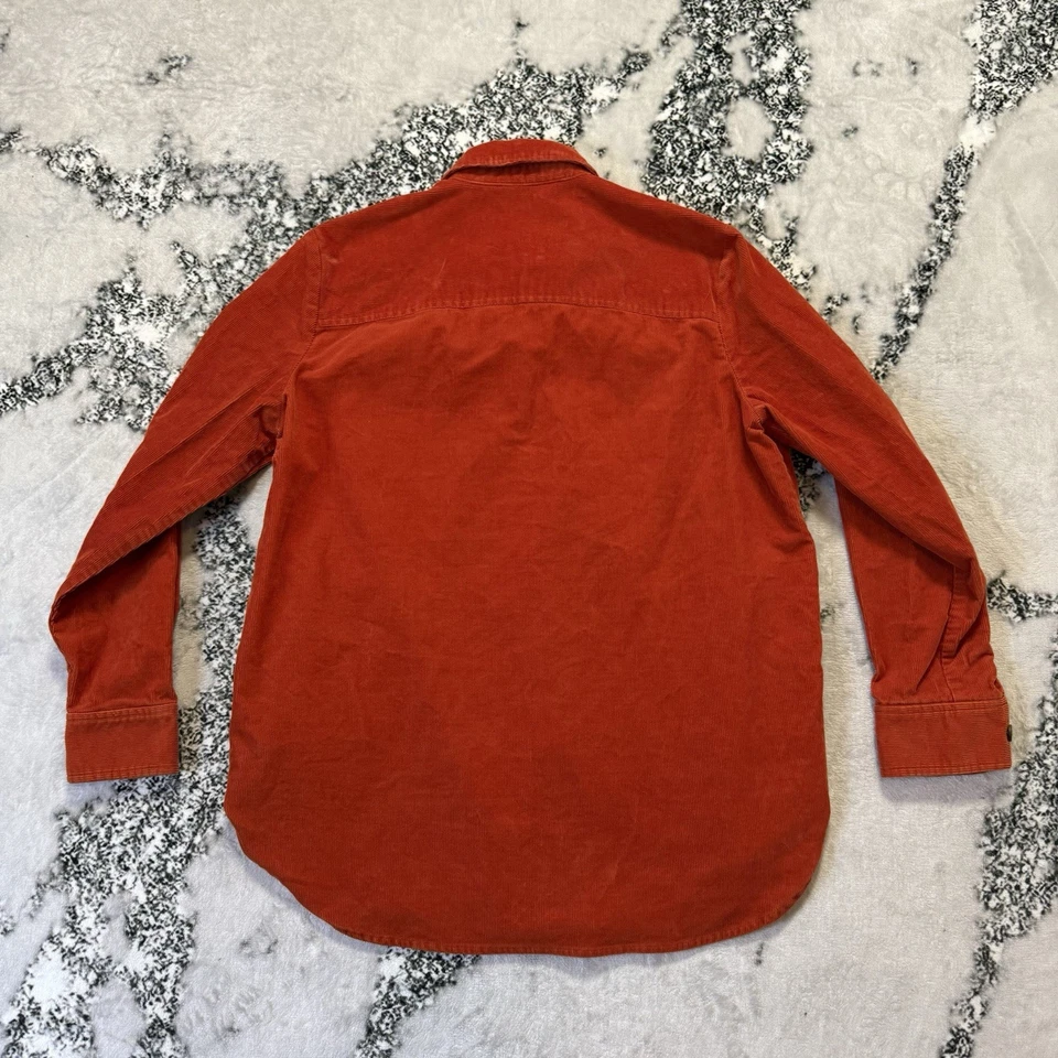 Chaqueta Camisa J Crew Mujer Talla S Naranja Pana Abotonada Remero Preppy Foto 2 de 4
